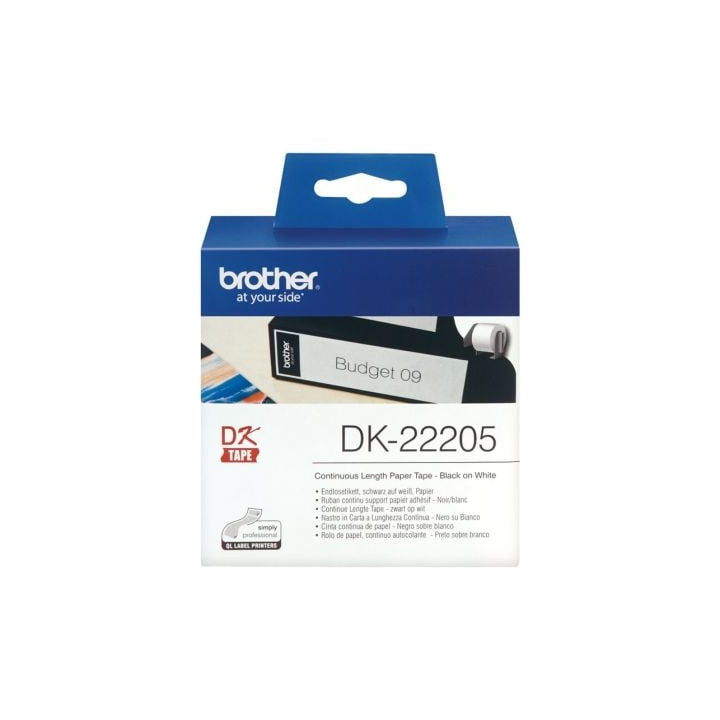 Rollo de papel continuo original brother dk-22205