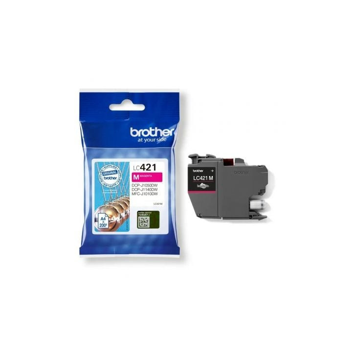Cartucho de tinta original brother lc421/ magenta