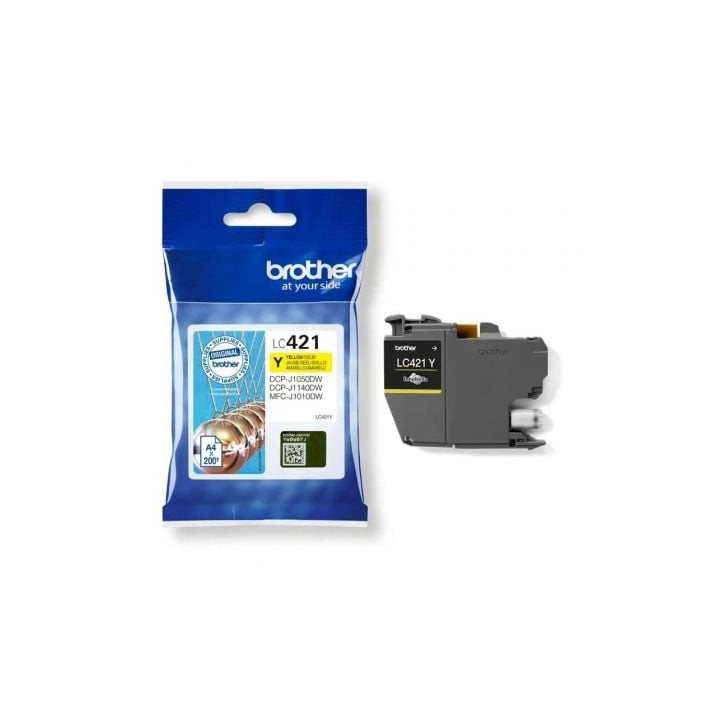 Cartucho de tinta original brother lc421/ amarillo