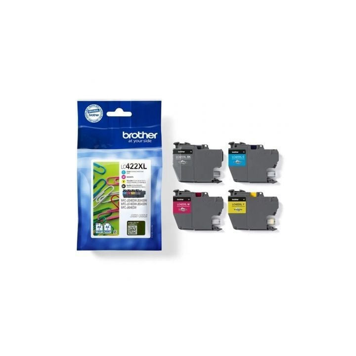 Cartucho de tinta original brother lc-422xl alta capacidad multipack/ cian/ magenta/ amarillo/ negro