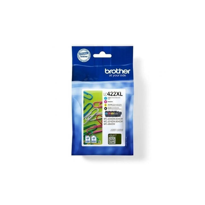 Cartucho de tinta original brother lc-422xl alta capacidad multipack/ cian/ magenta/ amarillo/ negro