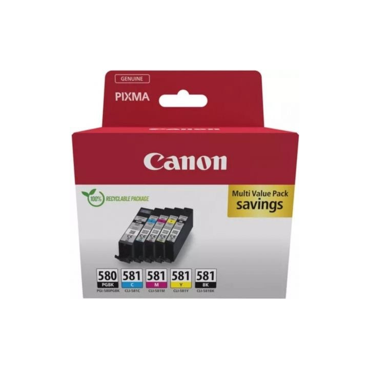 Cartucho de tinta original canon pgi-580 pb + cli-581multipack/ cian/ magenta/ amarillo/ negro