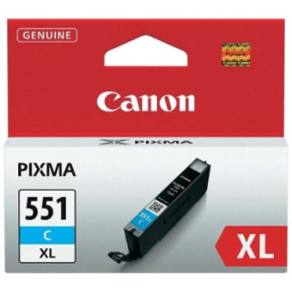 Cartucho de tinta original canon cli-551c xl alta capacidad/ cian