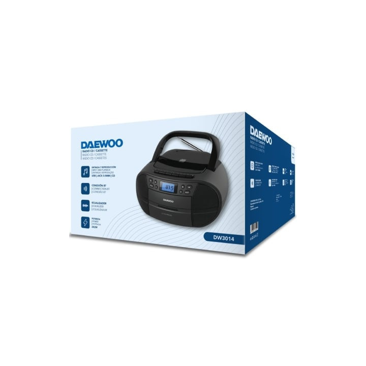 Radio cd daewoo dw3014/ 4w/ negro