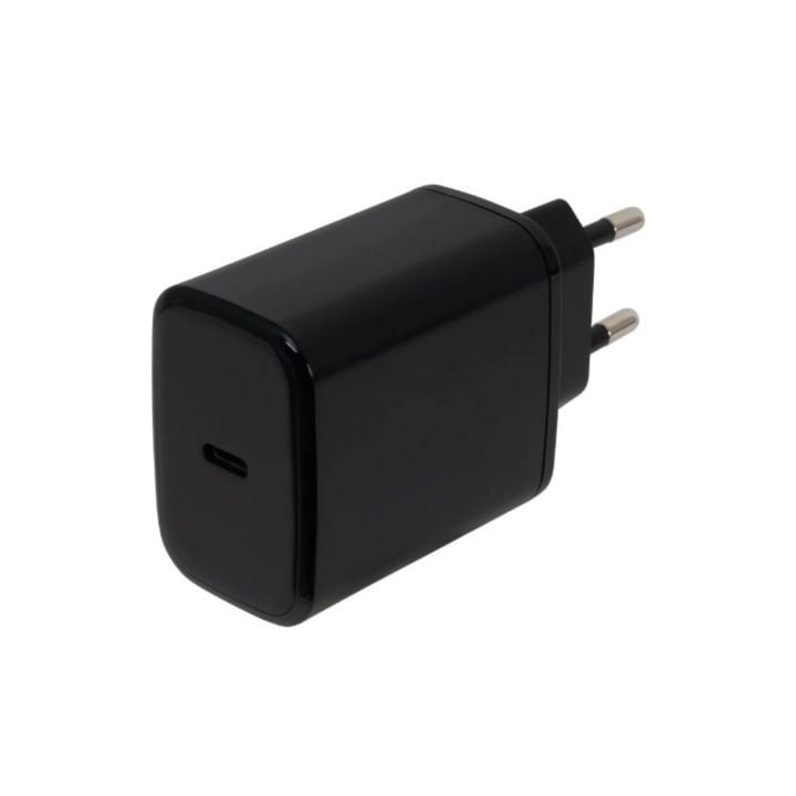 Cargador de pared gan fonestar power-c-65/ 1xusb tipo-c/ 65w/ negro