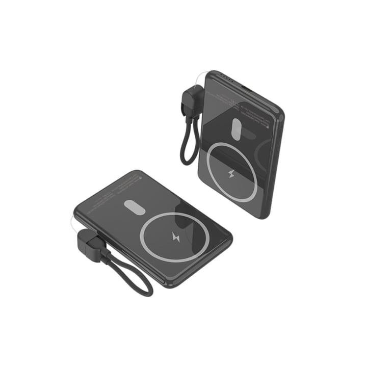 Powerbank 5000mah leotec lepoww20w5k/ 20w/ wireless/ negra/ incluye cable usb tipo-c