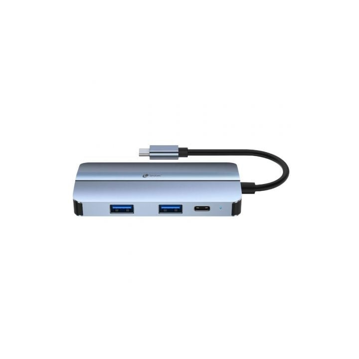 Docking usb tipo-c leotec leds04/ 2xusb/ 1xusb tipo-c/ 1xusb tipo-c pd/ 1xhdmi 4k/ 1xvga/ 1xaudio/ azul
