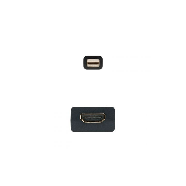 Conversor nanocable 10.16.0102/ mini displayport macho - hdmi hembra/ 15cm/ negro