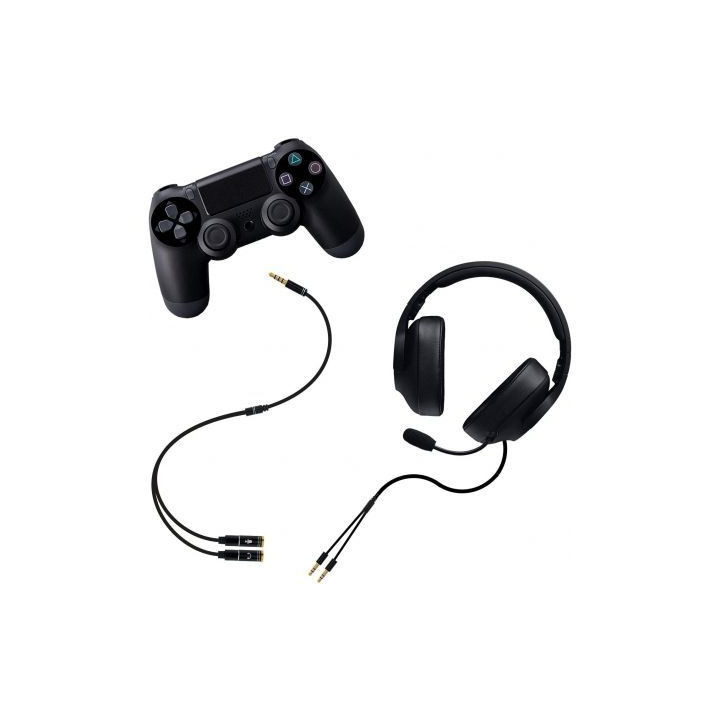Cable estéreo nanocable 10.24.1202/ jack 3.5 macho - 2x jack 3.5 hembra/ 30cm/ negro
