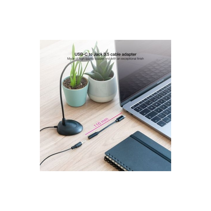Conversor usb tipo-c nanocable 10.24.1205/ usb tipo-c macho - jack 3.5 hembra