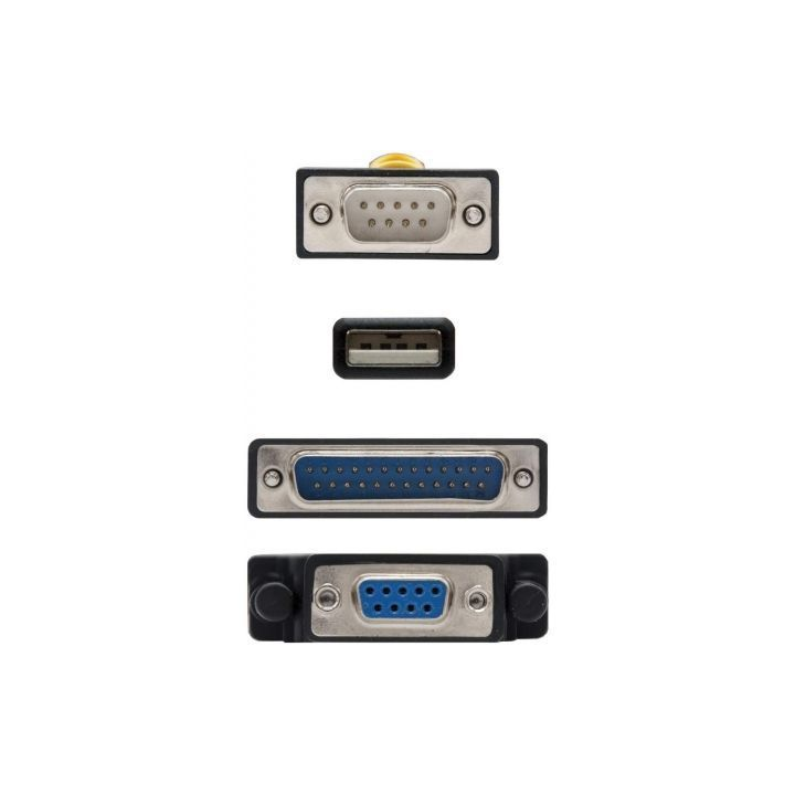 Cable conversor impresora nanocable 10.03.0002/ usb macho - db9 macho/ db25 macho