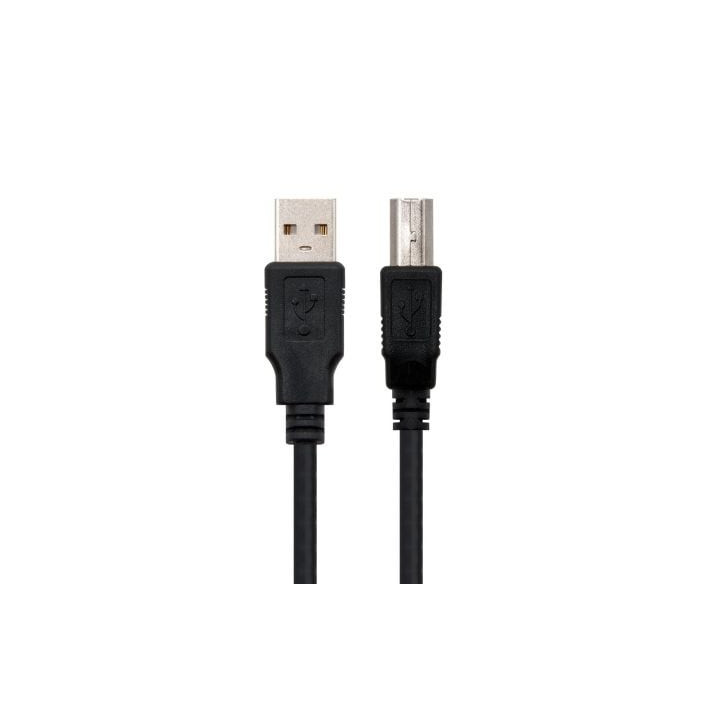Cable usb 2.0 impresora nanocable 10.01.0103-bk/ usb tipo-b macho - usb macho/ 1.8m/ negro