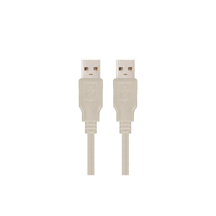 Cable usb 2.0 nanocable 10.01.0302/ usb macho - usb macho/ 1m/ beige