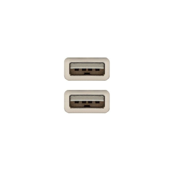 Cable usb 2.0 nanocable 10.01.0302/ usb macho - usb macho/ 1m/ beige
