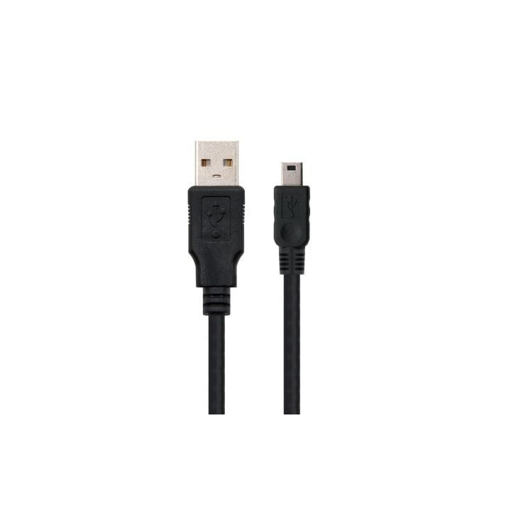 Cable usb 2.0 nanocable 10.01.0401/ usb macho - miniusb macho/ 1m/ negro