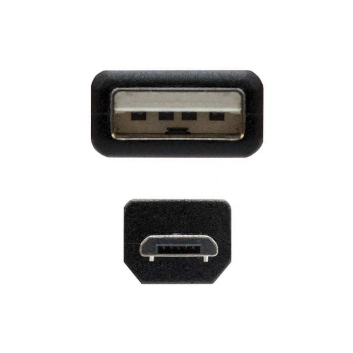 Cable usb 2.0 nanocable 10.01.0501/ usb macho - microusb macho/ 1.8m/ negro