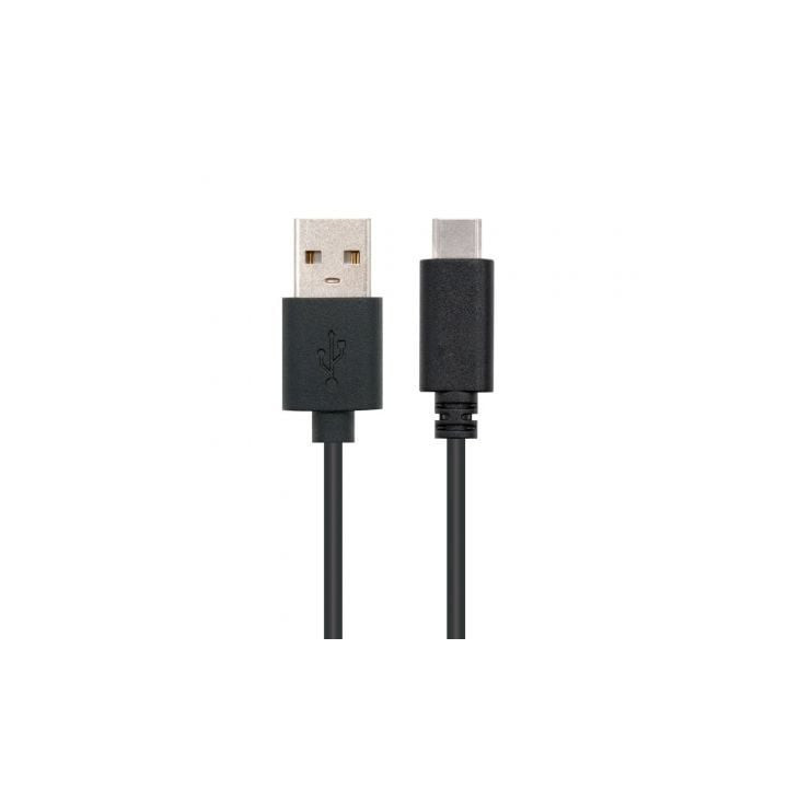 Cable usb 2.0 tipo-c nanocable 10.01.2100/ usb tipo-c macho - usb macho/ 480mbps/ 50cm/ negro