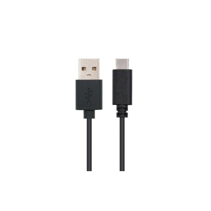 Cable usb 2.0 nanocable 10.01.2101/ usb tipo-c macho - usb macho/ 480mbps/ 1m/ negro