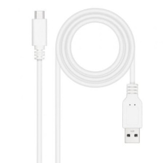 Cable usb 2.0 nanocable 10.01.2101-l150-w/ usb tipo-c macho - usb macho/ 480mbps/ 1.5m/ blanco
