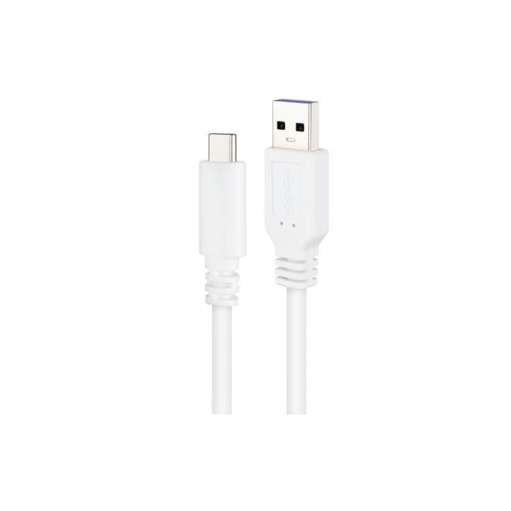 Cable usb 2.0 nanocable 10.01.2101-w/ usb tipo-c macho - usb macho/ 480mbps/ 1m/ blanco