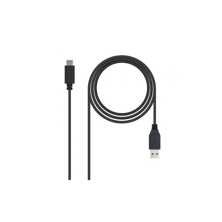 Cable usb 3.1 nanocable 10.01.4001/ usb tipo-c macho - usb macho/ 1m/ negro