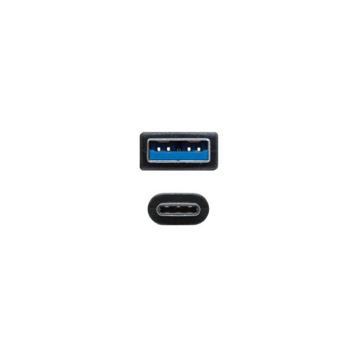 Cable usb 3.1 nanocable 10.01.4001/ usb tipo-c macho - usb macho/ 1m/ negro