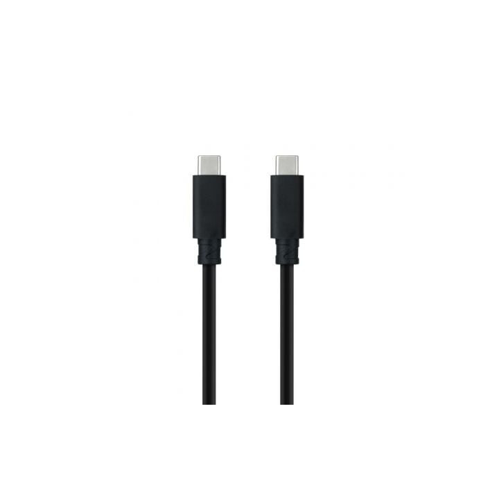 Cable usb 3.1 tipo-c nanocable 10.01.4102/ usb tipo-c macho - usb tipo-c macho/ hasta 100w/ 10gbps/ 2m/ negro