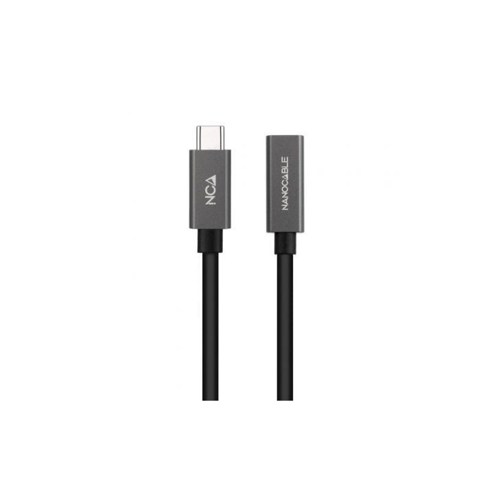 Cable alargador usb 3.2 nanocable 10.01.4402/ usb tipo-c macho - usb tipo-c hembra/ 2m/ negro