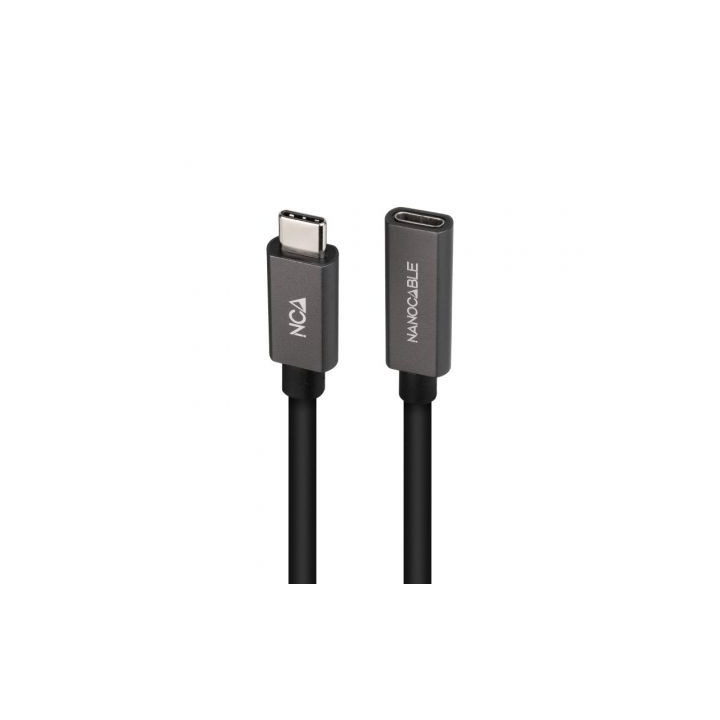 Cable alargador usb 3.2 nanocable 10.01.4402/ usb tipo-c macho - usb tipo-c hembra/ 2m/ negro