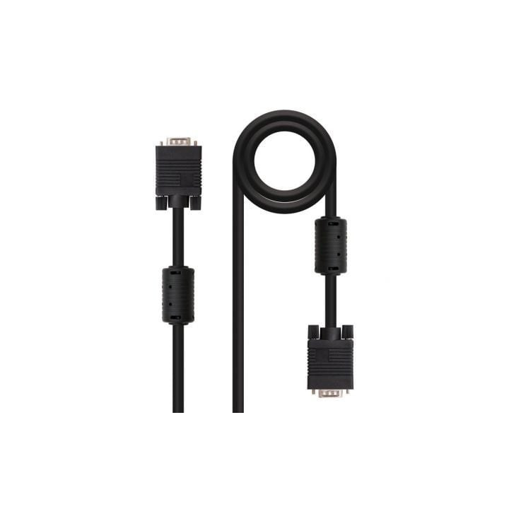 Cable svga nanocable 10.15.0102/ vga macho - vga macho/ 1.8m/ negro