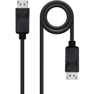 Cable displayport 1.4 8k nanocable 10.15.2800/ displayport macho - displayport macho/ 50cm/ certificado/ negro