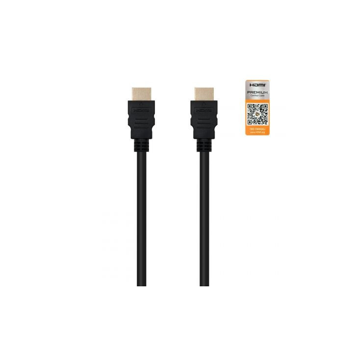 Cable hdmi 2.0 4k nanocable 10.15.3603/ hdmi macho - hdmi macho/ 3m/ certificado/ negro