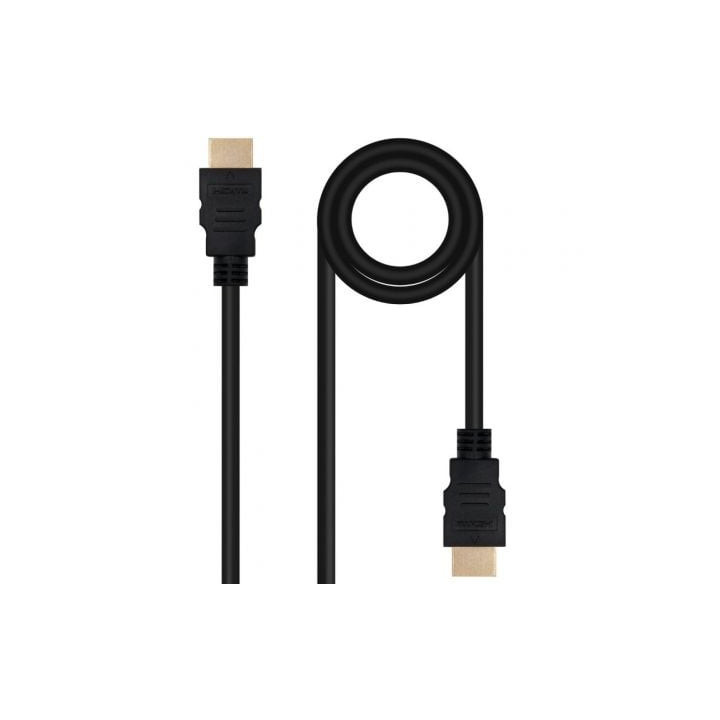 Cable hdmi 2.0 4k nanocable 10.15.3801/ hdmi macho - hdmi macho/ 1m/ negro