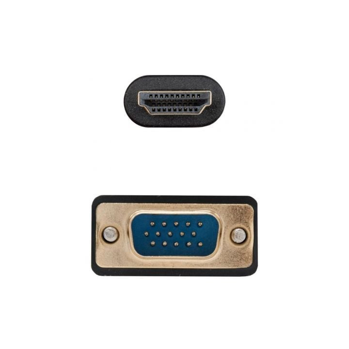 Cable conversor nanocable 10.15.4602/ vga macho - hdmi 8k macho/ 1.8m/ negro