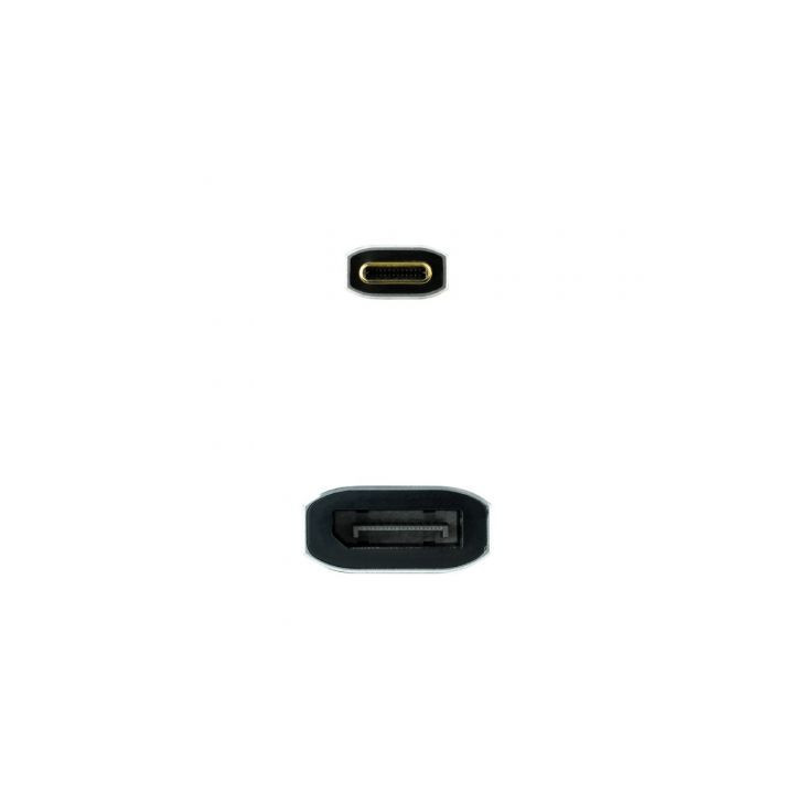 Conversor nanocable 10.16.4104-g/ usb tipo-c macho - displayport hembra/ 15cm/ gris