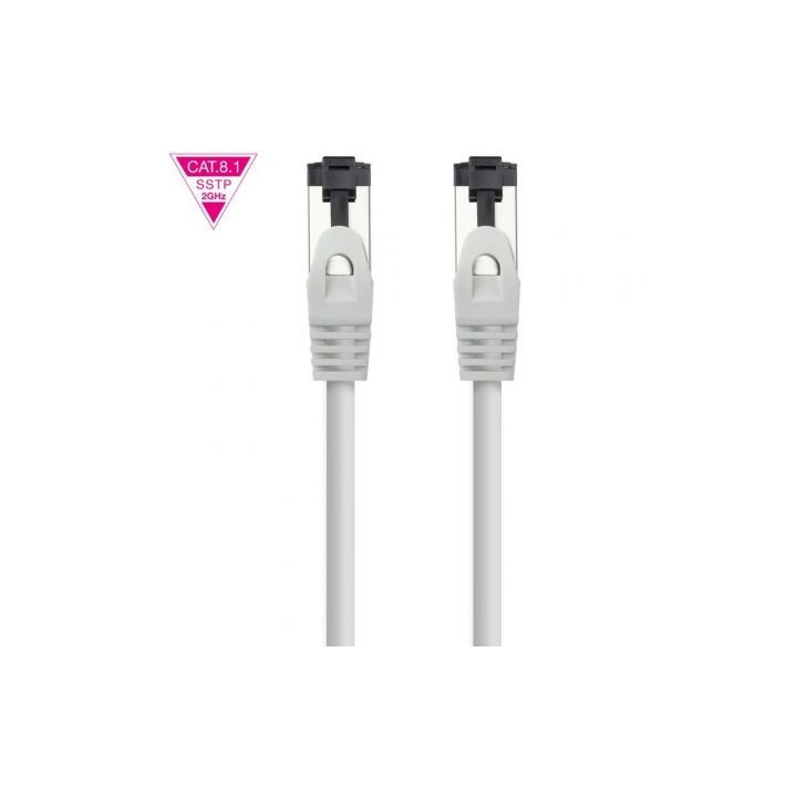 Cable de red rj45 sstp nanocable 10.20.2002 cat.8.1/ 2m/ gris