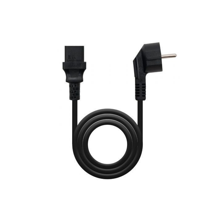 Cable alimentación cpu nanocable 10.22.0102-l2/ cee7 macho - c13 hembra/ 2m/ negro