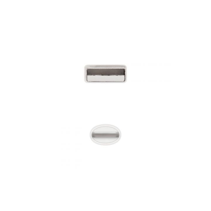 Cable usb 2.0 lightning nanocable 10.10.0400/ usb macho - lightning macho/ 50 cm/ blanco