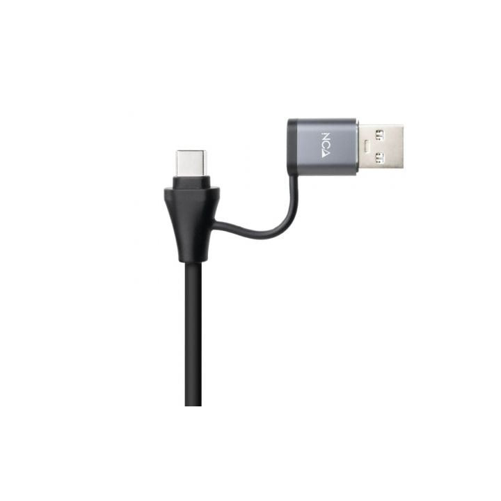 Hub usb + usb tipo-c 3.0 nanocable 10.03.0412/ 3xusb/ 1xrj45/ gris