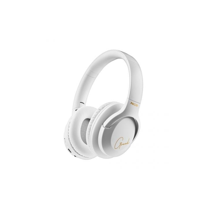 Auriculares inalámbricos ngs artica greed/ con micrófono/ bluetooth/ blancos