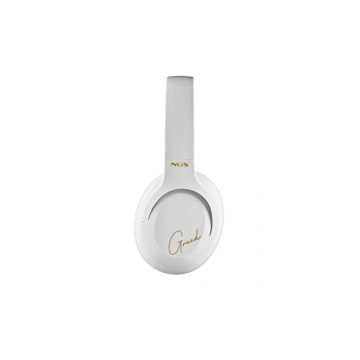 Auriculares inalámbricos ngs artica greed/ con micrófono/ bluetooth/ blancos
