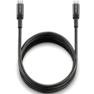 Cable usb 2.0 tipo-c ngs knot/ usb tipo-c macho - usb tipo-c macho/ hasta 100w/ 480mbps/ 3m/ negro
