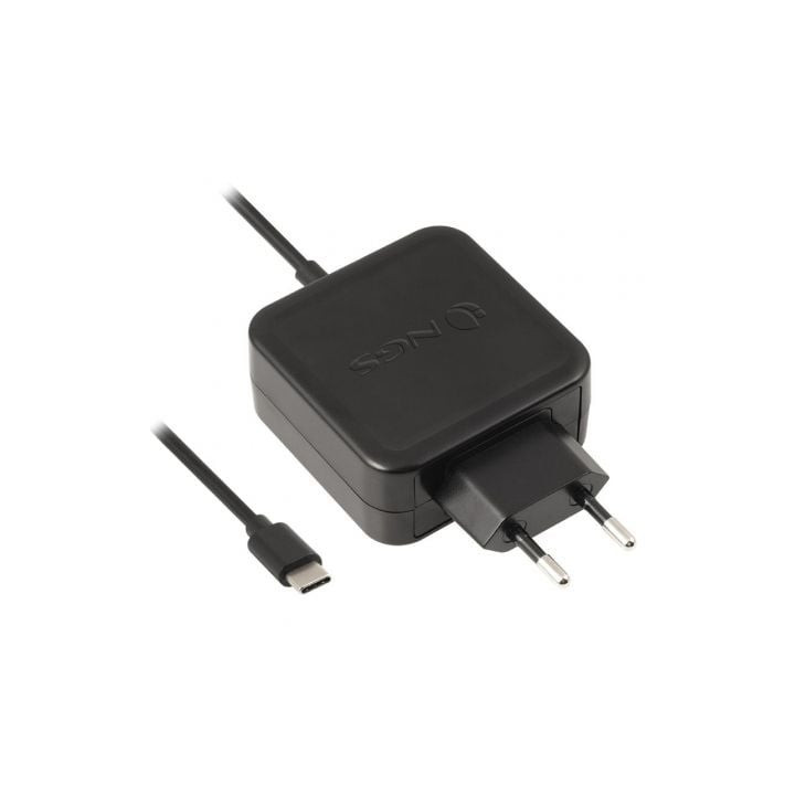 Cargador de portátil ngs w-45w usb tipo-c/ 45w/ automático/ voltaje 5-20v
