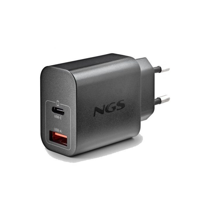 Cargador de pared gan ngs era 30w/ 1xusb tipo-c/ 1xusb/ 30w