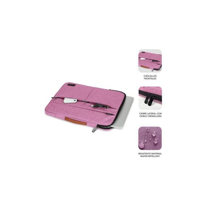 Funda subblim air padding 360 sleeve para portátiles hasta 14'/ rosa