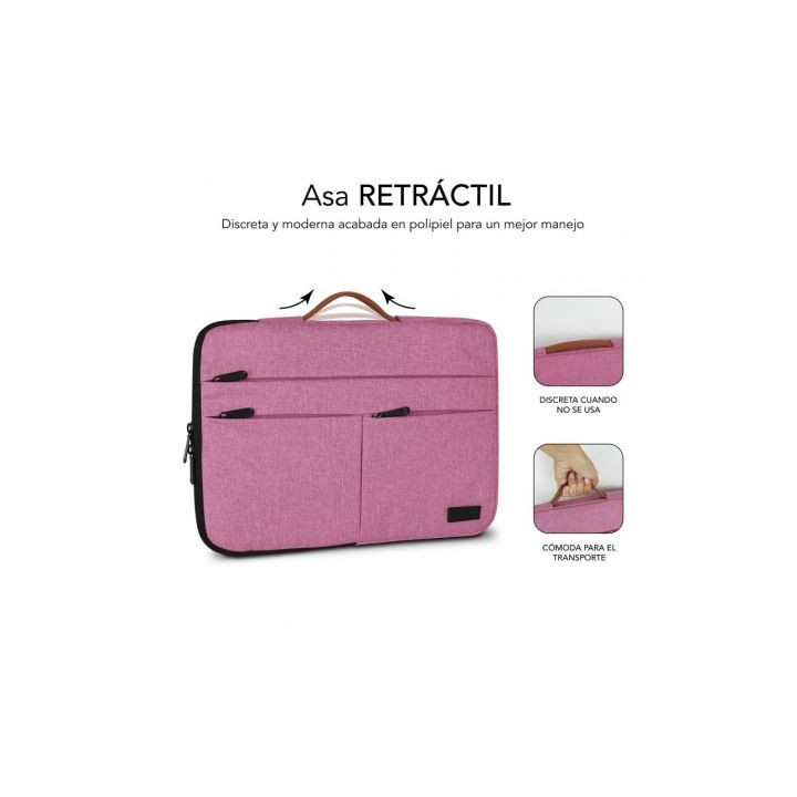 Funda subblim air padding 360 sleeve para portátiles hasta 14'/ rosa