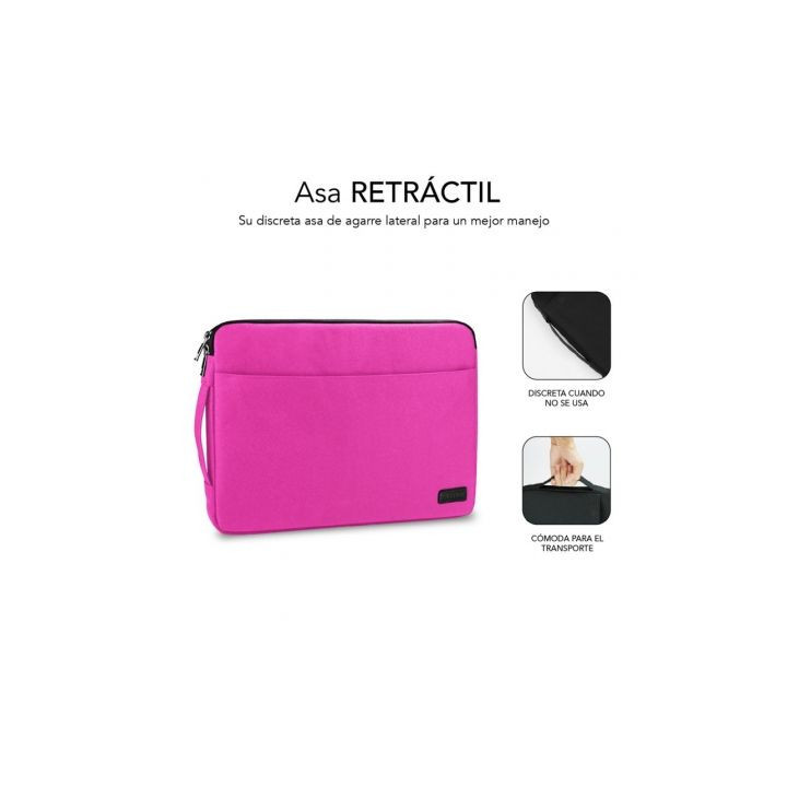 Funda subblim urban laptop sleeve para portátiles hasta 15.6'/ rosa