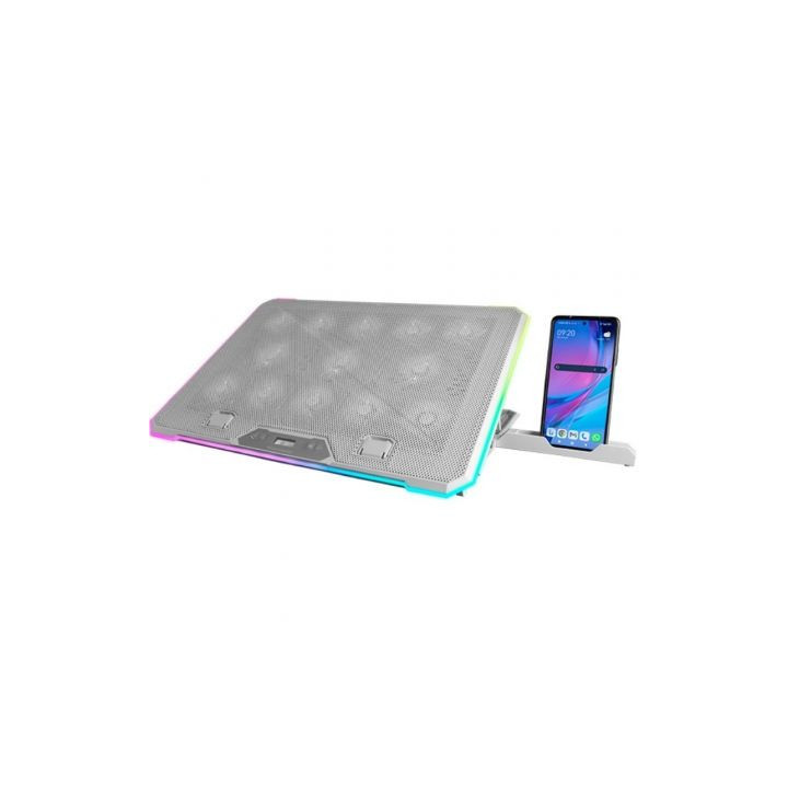 Soporte refrigerante mars gaming mnbc13 para portátiles hasta 17'/ iluminación led