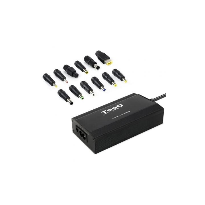 Cargador de portátil tooq tqlc-100bs01m/ 1xusb/ 100w/ manual/ 12 conectores/ voltaje 12-24v