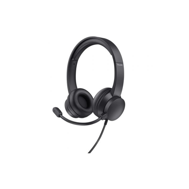 Auriculares trust ayda/ con micrófono/ usb/ negros